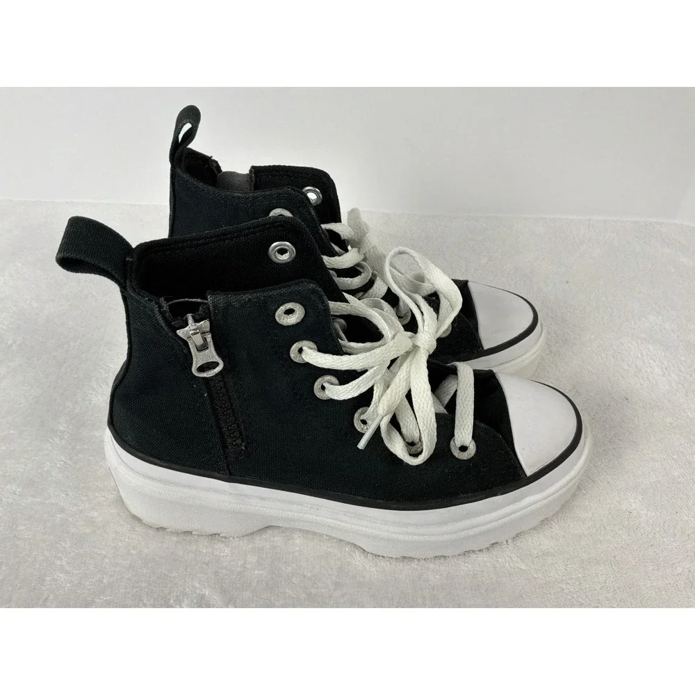 Converse Chuck Taylor All Star Lugged Lift Shoes High Top Zip Youth Sz 1